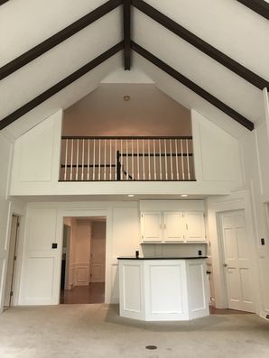 Wood to White Interior Painting Conversion in Mt. Lebanon, PA (2)
